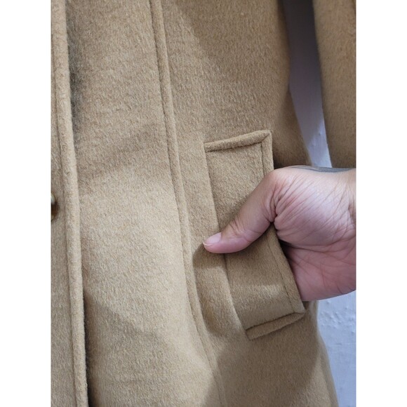 Lauren Ralph Lauren Wool Blend Double Breasted Peacoat Camel Women’s 12 - Picture 11 of 13